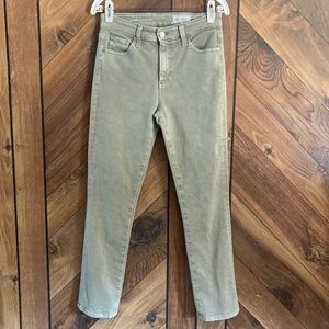 AG Mari Crop High Rise Slim Straight Sulfur Dried Rosemary Pants Jeans